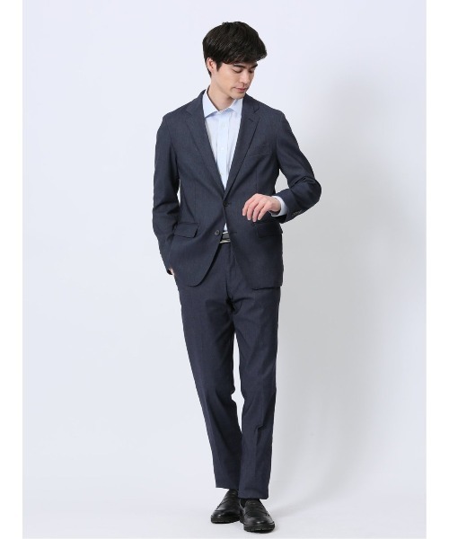 TAKA-Q（タカキュー）の「【ストレッチ ウォッシャブル イージーケア】タカキュー ノータックビジネスパンツ デニム風紺（スーツパンツ・メンズ・ネイビー・MEDIUM/LARGE/X-LARGE/3L/S）」の15枚目の写真