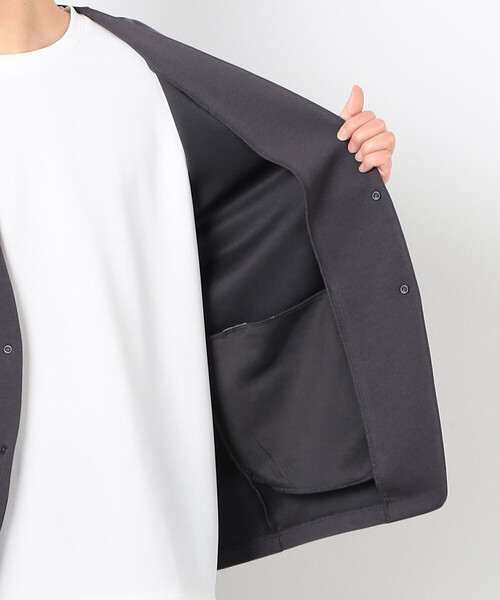 COMME CA ISM(コムサイズム)の「【セットアップ対応】綿混ダンボールニット ジレ(ベスト・メンズ・ブラック/チャコール・MEDIUM/LARGE)」の10枚目の写真