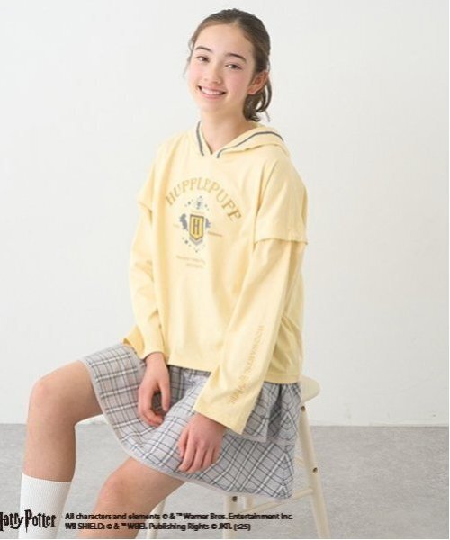 pom ponette junior(ポンポネットジュニア)の「ティアードフリルスカパン(スカート・キッズ・ブラウン/グレー/ブラック・S:140cm/M:150cm/L:160cm/LL(165cm))」の22枚目の写真