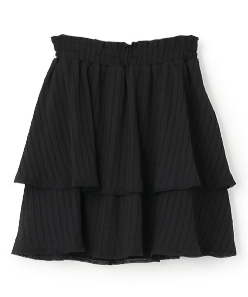 pom ponette junior(ポンポネットジュニア)の「ティアードフリルスカパン(スカート・キッズ・ブラウン/グレー/ブラック・S:140cm/M:150cm/L:160cm/LL(165cm))」の15枚目の写真