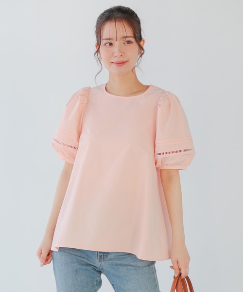 Fit more(フィットモア)の「はしごレース袖Aラインブラウス(シャツ/ブラウス・レディース・ホワイト/ネイビー/ピンク・FREE)」の10枚目の写真