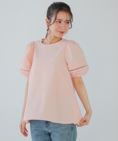 Fit more(フィットモア)の「はしごレース袖Aラインブラウス(シャツ/ブラウス・レディース・ホワイト/ネイビー/ピンク・FREE)」の11枚目の写真