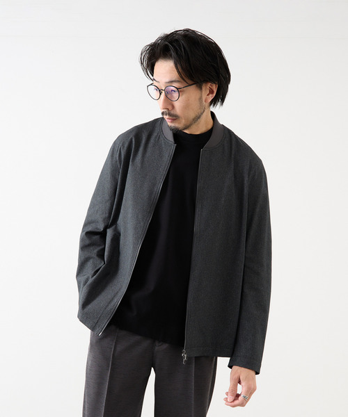 MEN'S MELROSE（メンズメルローズ）の「プリントDOTAIR ミニマムMA-1（ブルゾン・メンズ・チャコールグレー/ライトグレー/ネイビー・2/3/4/5）」の2枚目の写真
