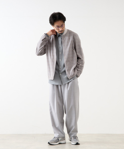 MEN'S MELROSE（メンズメルローズ）の「プリントDOTAIR ミニマムMA-1（ブルゾン・メンズ・チャコールグレー/ライトグレー/ネイビー・2/3/4/5）」の20枚目の写真