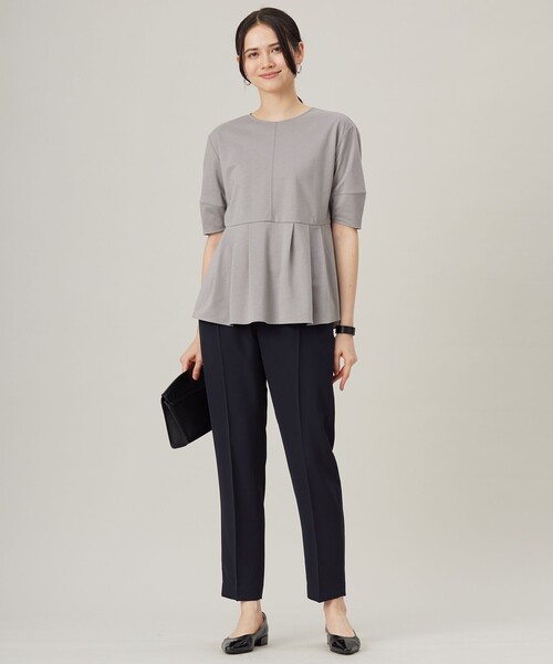 自由区(ジユウク)の「ライトストレッチテーパード パンツ(その他パンツ・レディース・ネイビー系/ブラック系・32)」の6枚目の写真