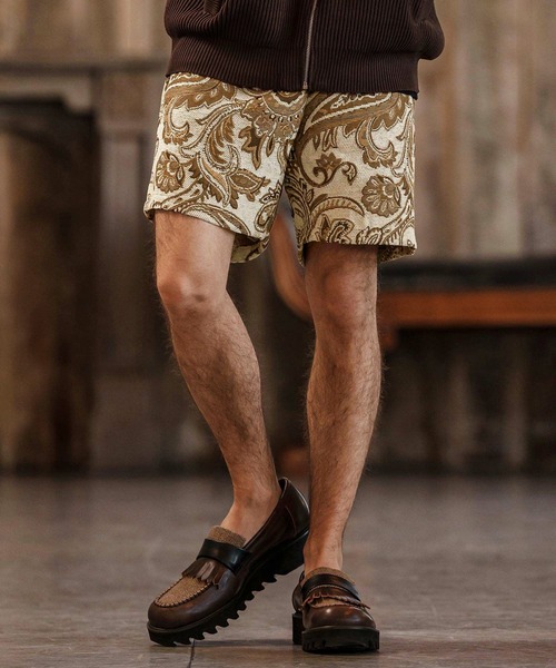 Eaphi slanting button short pantsショートパンツ Eaphi slanting button short pants