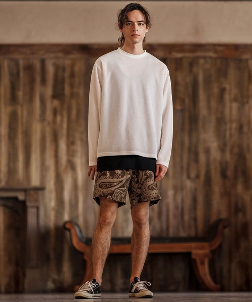 Eaphi slanting button short pantsショートパンツ mp13256-Gobelin Short Pants ショートパンツ(その他パンツ