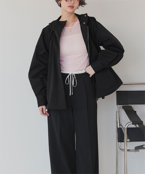 titivate（ティティベイト）の「バックチュールペプラムマウンテンパーカー（マウンテンパーカー・レディース・アイボリー/ブラック・M）」の12枚目の写真