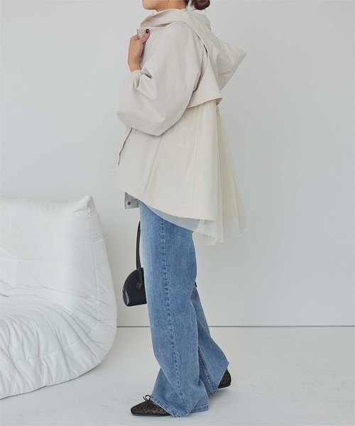 titivate（ティティベイト）の「バックチュールペプラムマウンテンパーカー（マウンテンパーカー・レディース・アイボリー/ブラック・M）」の22枚目の写真