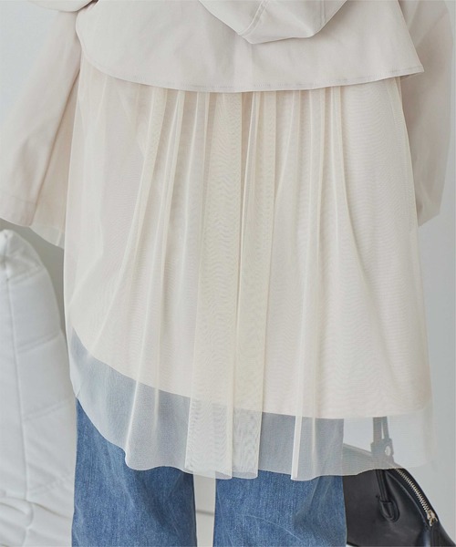 titivate（ティティベイト）の「バックチュールペプラムマウンテンパーカー（マウンテンパーカー・レディース・アイボリー/ブラック・M）」の15枚目の写真