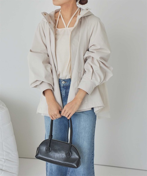 titivate（ティティベイト）の「バックチュールペプラムマウンテンパーカー（マウンテンパーカー・レディース・アイボリー/ブラック・M）」の16枚目の写真