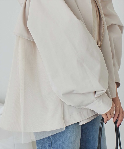 titivate（ティティベイト）の「バックチュールペプラムマウンテンパーカー（マウンテンパーカー・レディース・アイボリー/ブラック・M）」の19枚目の写真