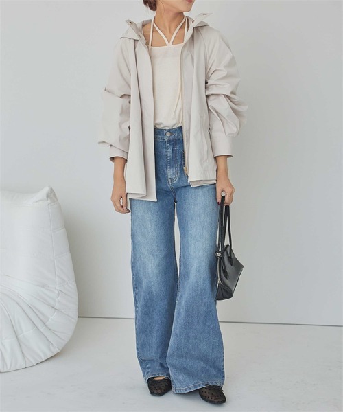 titivate（ティティベイト）の「バックチュールペプラムマウンテンパーカー（マウンテンパーカー・レディース・アイボリー/ブラック・M）」の20枚目の写真