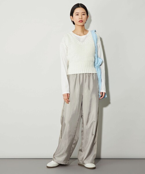 CITEN(シテン)の「<CITEN>ラインディティールイージーパンツ(その他パンツ・レディース・ブラック/グレー・S/M)」の6枚目の写真