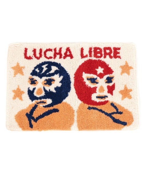 チチカカ（チチカカ）の「ルチャリブレマット 40×60cm（ラグ/マット・レディース・アイボリー/ブラック・FREE）」の4枚目の写真