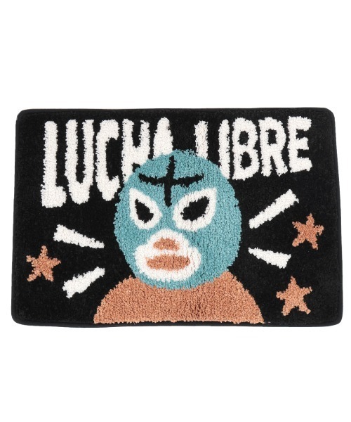 チチカカ（チチカカ）の「ルチャリブレマット 40×60cm（ラグ/マット・レディース・アイボリー/ブラック・FREE）」の3枚目の写真