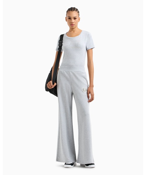 EMPORIO ARMANI EA7（エンポリオアルマーニイーエーセブン）の「【エンポリオ アルマーニ EA7】Logo Series パンツ コットン混紡（スウェットパンツ・レディース・ライトグレー・LARGE/MEDIUM/SMALL/X-SMALL）」の4枚目の写真