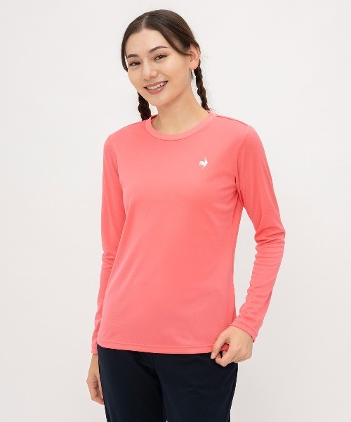 le coq sportif(ルコックスポルティフ)の「【ルコックスポルティフ】吸汗速乾/UVカットエコペット素材ロンT(Tシャツ/カットソー・レディース・ブラック/グレー/ピンク/ホワイト/ネイビー・S/M/L/XL)」の5枚目の写真