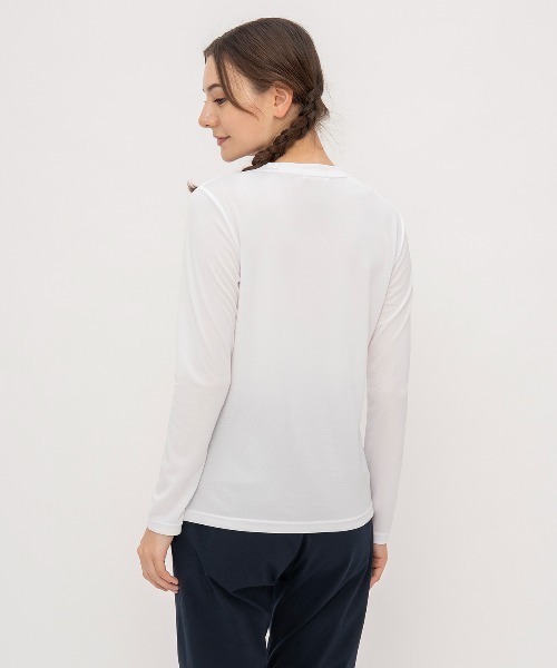 le coq sportif(ルコックスポルティフ)の「【ルコックスポルティフ】吸汗速乾/UVカットエコペット素材ロンT(Tシャツ/カットソー・レディース・ブラック/グレー/ピンク/ホワイト/ネイビー・S/M/L/XL)」の14枚目の写真
