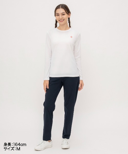 le coq sportif(ルコックスポルティフ)の「【ルコックスポルティフ】吸汗速乾/UVカットエコペット素材ロンT(Tシャツ/カットソー・レディース・ブラック/グレー/ピンク/ホワイト/ネイビー・S/M/L/XL)」の15枚目の写真