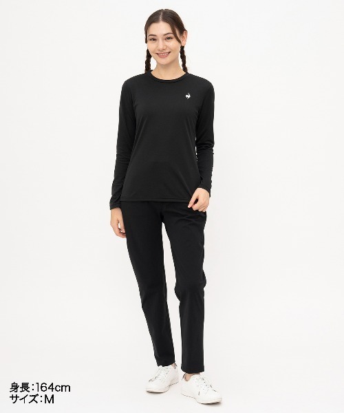 le coq sportif(ルコックスポルティフ)の「【ルコックスポルティフ】吸汗速乾/UVカットエコペット素材ロンT(Tシャツ/カットソー・レディース・ブラック/グレー/ピンク/ホワイト/ネイビー・S/M/L/XL)」の18枚目の写真
