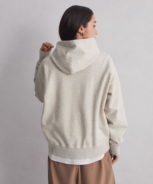green label relaxing(グリーンレーベルリラクシング)の「【WEB限定】<at ease>ロゴ プリント フーディ(パーカー・レディース・ネイビー/ライトグレー・FREE)」の8枚目の写真