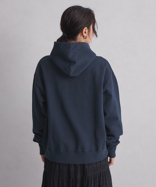 green label relaxing(グリーンレーベルリラクシング)の「【WEB限定】<at ease>ロゴ プリント フーディ(パーカー・レディース・ネイビー/ライトグレー・FREE)」の12枚目の写真