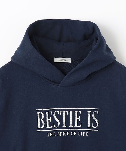 green label relaxing(グリーンレーベルリラクシング)の「【WEB限定】<at ease>ロゴ プリント フーディ(パーカー・レディース・ネイビー/ライトグレー・FREE)」の21枚目の写真