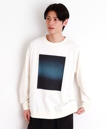THE SHOP TK  | プリントリブ長袖Tシャツ(Tシャツ/カットソー)