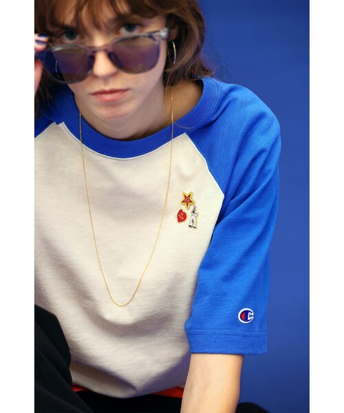 セール】【別注】Champion / プリント ラグラン Tシャツ（T