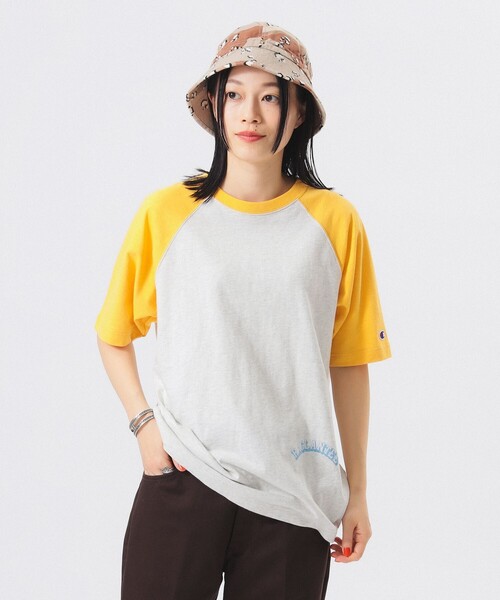 Champion ラグランTシャツ プリント セール】【別注】Champion / プリント ラグラン Tシャツ（T