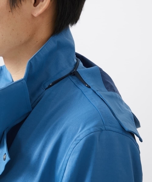 MK MICHEL KLEIN HOMME （エムケーミッシェルクランオム）の「【いよいよ残り１色のみ！/在庫限り/秋・春兼用】ライトウエイトモッズコート（モッズコート・メンズ・ミント/ブルー・46/48/51）」の12枚目の写真