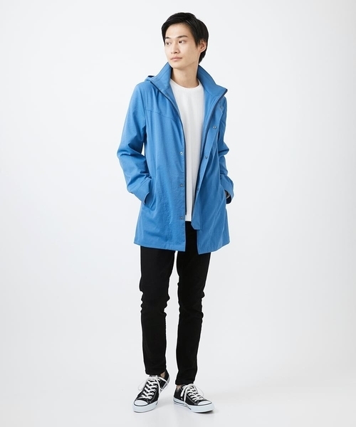 MK MICHEL KLEIN HOMME （エムケーミッシェルクランオム）の「【いよいよ残り１色のみ！/在庫限り/秋・春兼用】ライトウエイトモッズコート（モッズコート・メンズ・ミント/ブルー・46/48/51）」の17枚目の写真