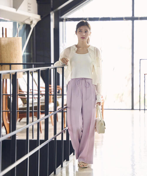 PROPORTION BODY DRESSING(プロポーションボディドレッシング)の「スラックスイージーパンツ / 1215130900(その他パンツ・レディース・ベージュ/ピンク/ブラック・SMALL/MEDIUM)」の3枚目の写真