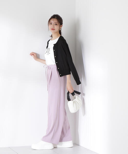 PROPORTION BODY DRESSING(プロポーションボディドレッシング)の「スラックスイージーパンツ / 1215130900(その他パンツ・レディース・ベージュ/ピンク/ブラック・SMALL/MEDIUM)」の10枚目の写真