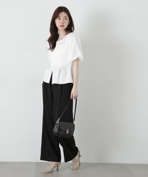 PROPORTION BODY DRESSING(プロポーションボディドレッシング)の「スラックスイージーパンツ / 1215130900(その他パンツ・レディース・ベージュ/ピンク/ブラック・SMALL/MEDIUM)」の1枚目の写真