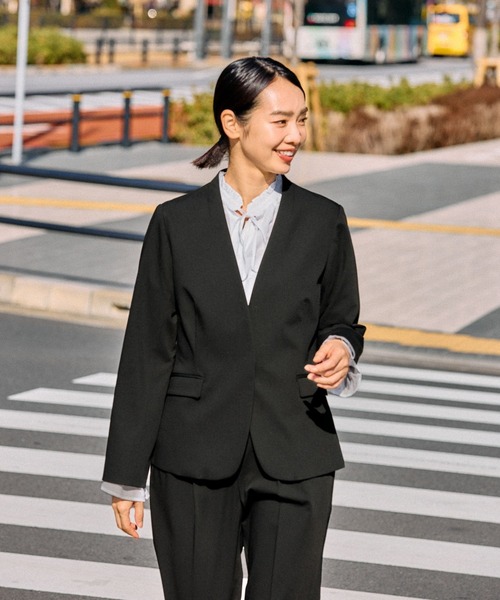 FOUND GOOD（ファウンドグッド）の「O/TRノーカラージャケット（ノーカラージャケット・レディース・ブラック/アイボリー/ネイビー・XL/L/M/S）」の21枚目の写真