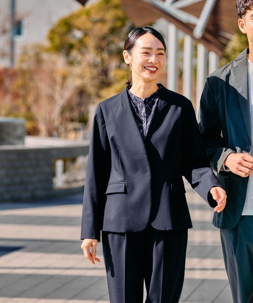 FOUND GOOD（ファウンドグッド）の「O/TRノーカラージャケット（ノーカラージャケット・レディース・ブラック/アイボリー/ネイビー・XL/L/M/S）」の22枚目の写真