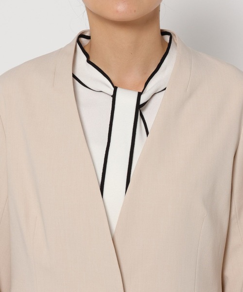 FOUND GOOD（ファウンドグッド）の「O/TRノーカラージャケット（ノーカラージャケット・レディース・ブラック/アイボリー/ネイビー・XL/L/M/S）」の4枚目の写真