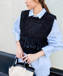 NOLLEY’S | 《手洗い可能》ツイード&リボンベスト(ベスト)