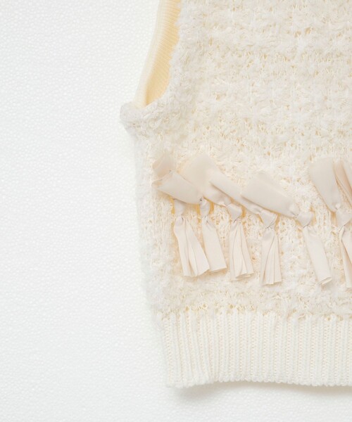 NOLLEY’S(ノーリーズ)の「《手洗い可能》ツイード&リボンベスト(ベスト・レディース・ブラック/オフホワイト・38)」の19枚目の写真