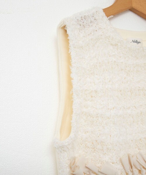NOLLEY’S(ノーリーズ)の「《手洗い可能》ツイード&リボンベスト(ベスト・レディース・ブラック/オフホワイト・38)」の22枚目の写真