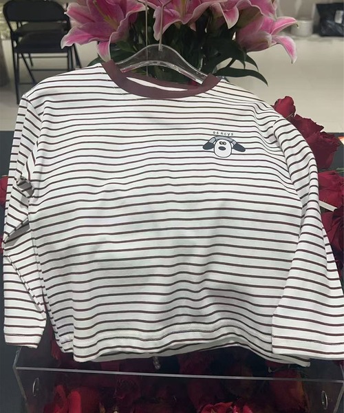 aimoha(アイモハ)の「【aimoha-KIDS-】キッズデザイン長袖Tシャツ(Tシャツ/カットソー・キッズ・ブラック系その他/グレー/ブラウン系その他2/イエロー系その他4/ホワイト系その他5/ブラック系その他2/ブラウン系その他/ブラウン系その他5/グレー系その他3/グレー系その他4/グレー系その他5/グリーン系その他/グリーン系その他3/イエロー/ホワイト/ホワイト系その他3/ブラック系その他4/グリーン/イエロー系その他3/ピンク・100/110/120/130/140)」の1枚目の写真