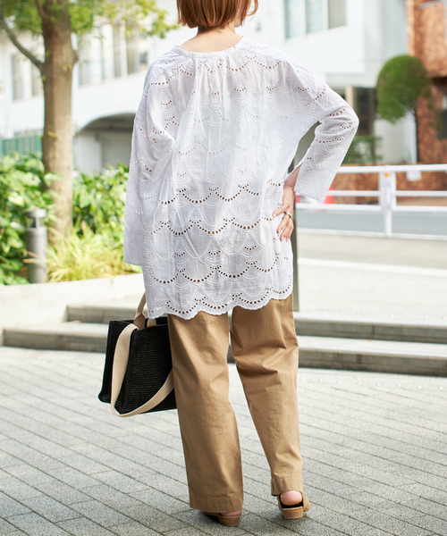 セール】ne Quittez pas / ヌキテパ COTTON VOILE DOT HEMLA BL