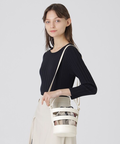 BLUE LABEL CRESTBRIDGE(ブルーレーベルクレストブリッジ)の「レザーメッシュバケツミニショルダー(ショルダーバッグ・レディース・ブラック/グリーン/オフホワイト・FREE)」の22枚目の写真