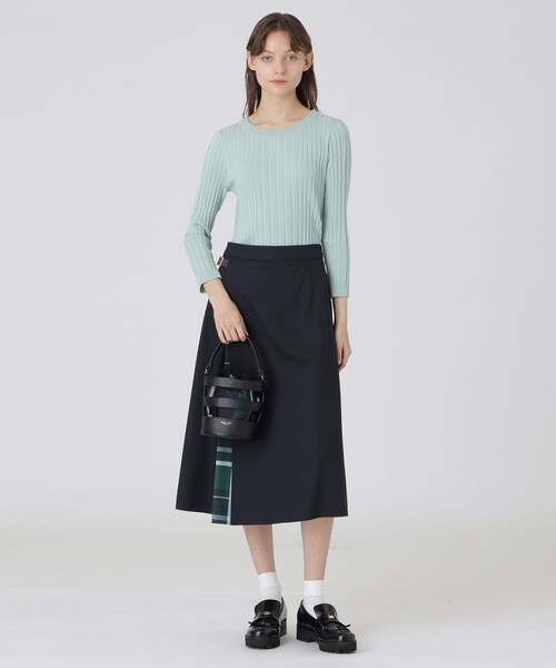 BLUE LABEL CRESTBRIDGE(ブルーレーベルクレストブリッジ)の「レザーメッシュバケツミニショルダー(ショルダーバッグ・レディース・ブラック/グリーン/オフホワイト・FREE)」の5枚目の写真