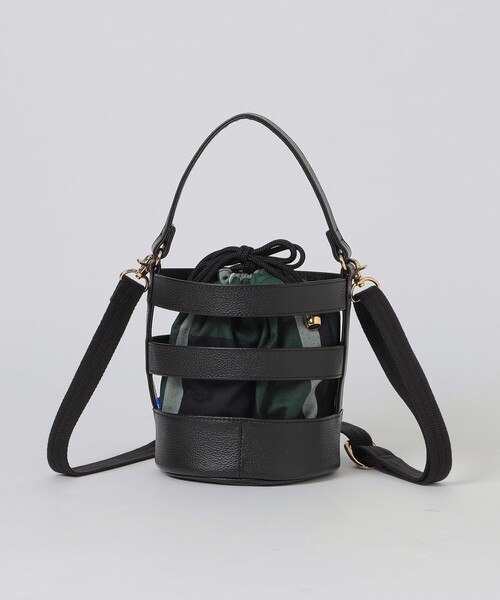 BLUE LABEL CRESTBRIDGE(ブルーレーベルクレストブリッジ)の「レザーメッシュバケツミニショルダー(ショルダーバッグ・レディース・ブラック/グリーン/オフホワイト・FREE)」の7枚目の写真
