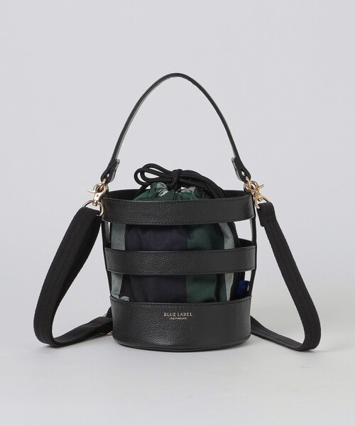 BLUE LABEL CRESTBRIDGE(ブルーレーベルクレストブリッジ)の「レザーメッシュバケツミニショルダー(ショルダーバッグ・レディース・ブラック/グリーン/オフホワイト・FREE)」の12枚目の写真