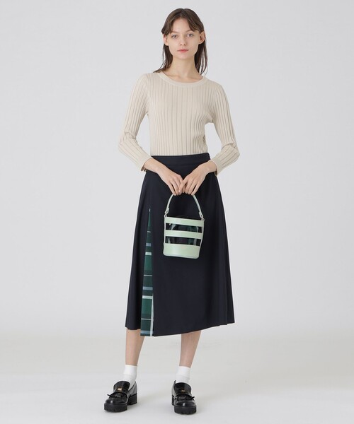 BLUE LABEL CRESTBRIDGE(ブルーレーベルクレストブリッジ)の「レザーメッシュバケツミニショルダー(ショルダーバッグ・レディース・ブラック/グリーン/オフホワイト・FREE)」の14枚目の写真