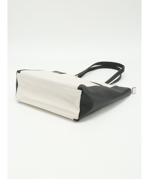 m.f.editorial（エムエフエディトリアル）の「【A4対応】m.f.エディトリアル レディース ビットベルトデザイン トートバッグ（トートバッグ・レディース・ブラック×ホワイト/ブラック/ベージュ・FREE）」の20枚目の写真